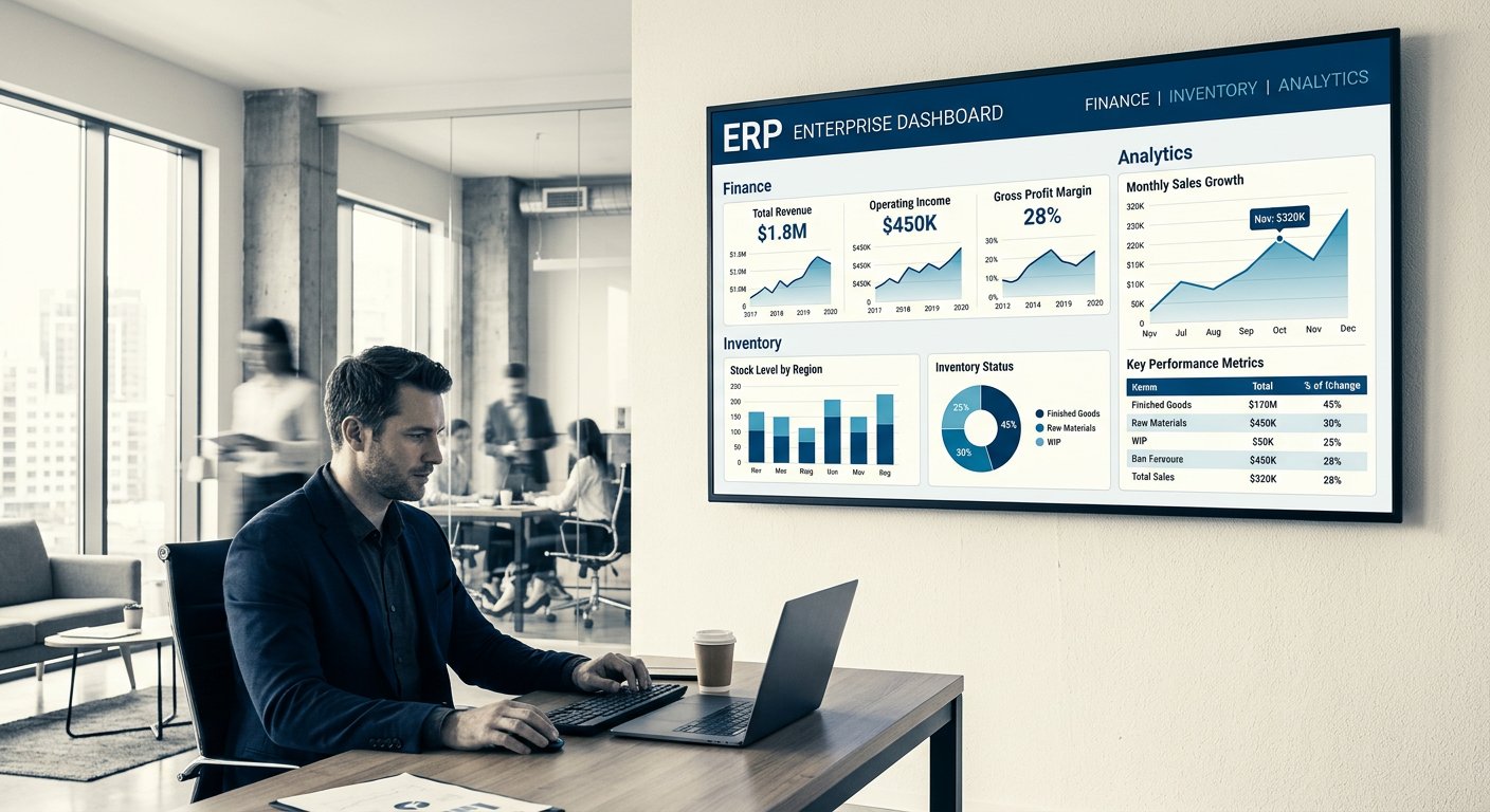 Enterprise ERP dashboard