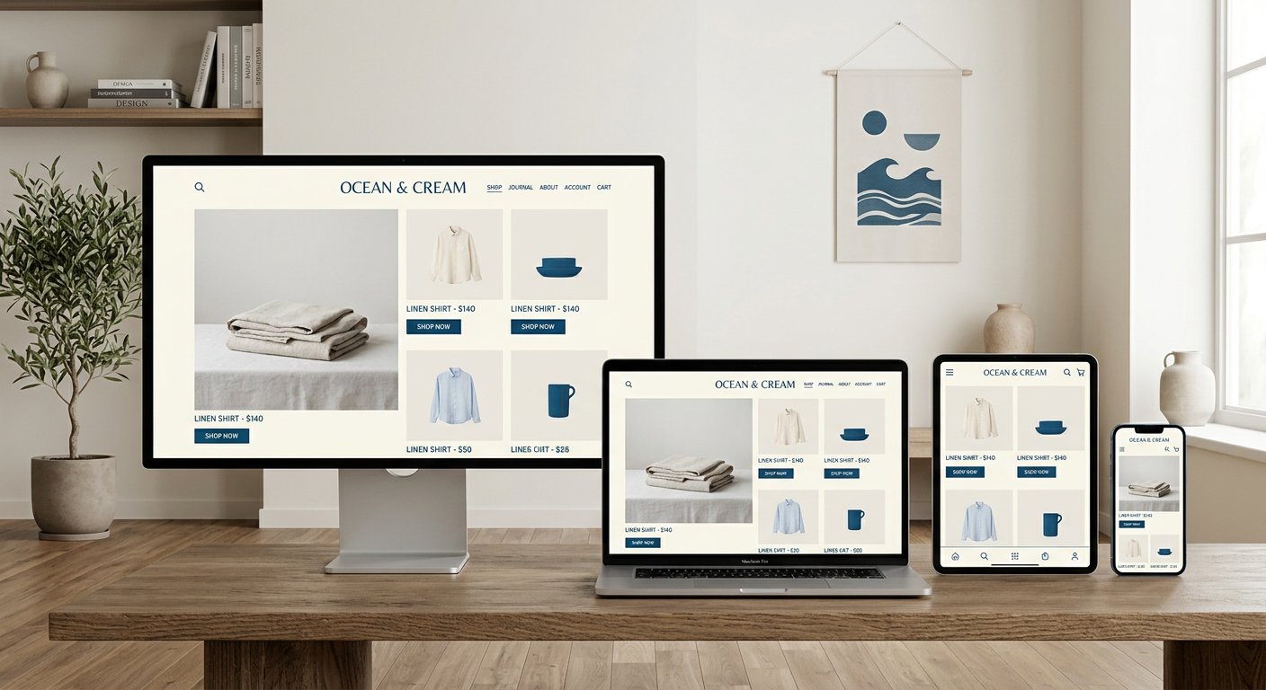 Responsive website design across devices